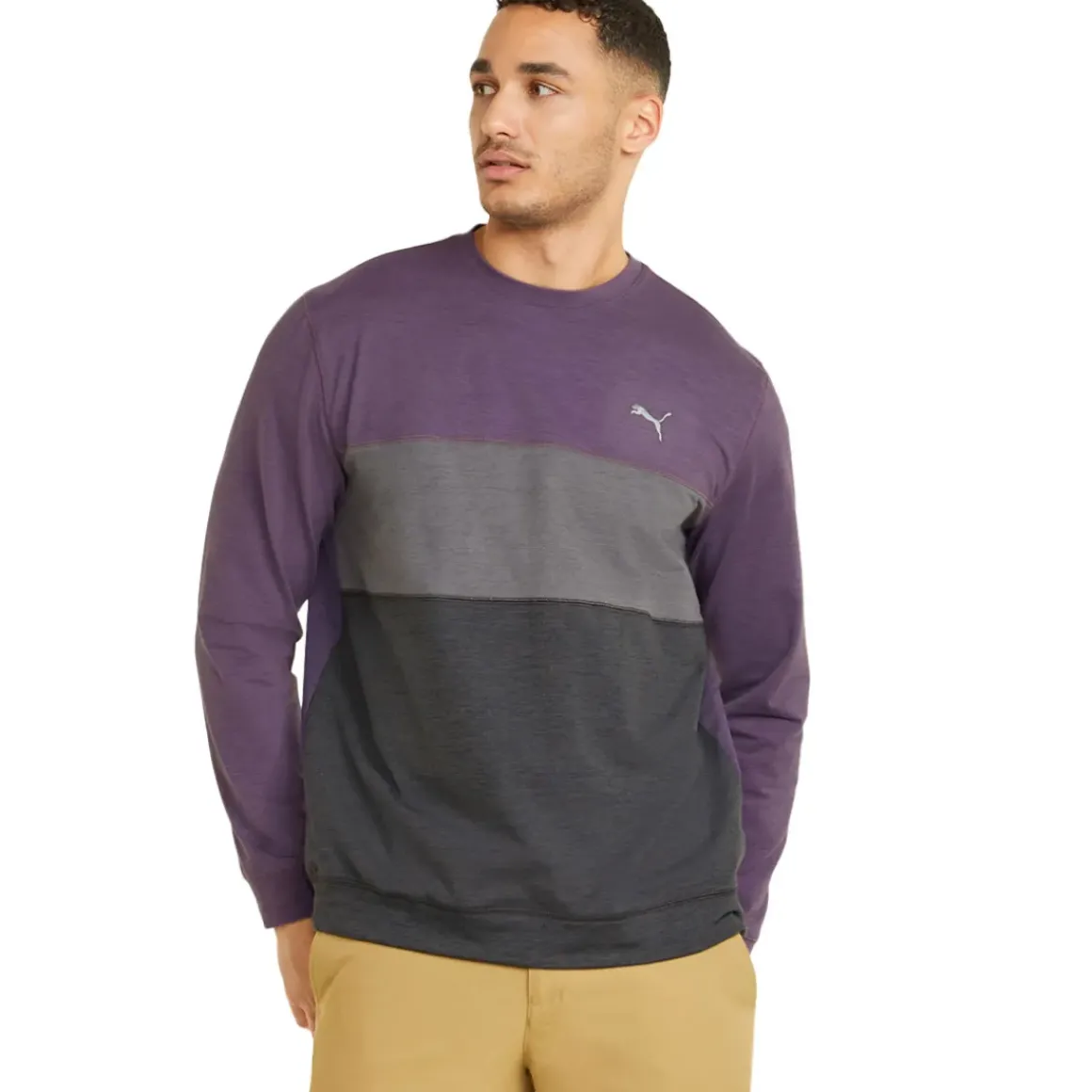 PUMA Men's CLOUDSPUN ColourCrewneck Golf Midlayer
