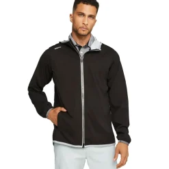 PUMA Men's DRYLBL Packable Waterproof Full Zip Golf Rain Jacket