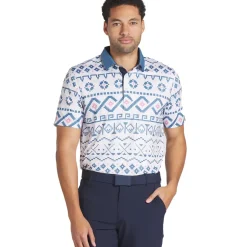 PUMA Men's Fair Isle Golf Polo Shirt