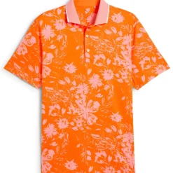 PUMA Men's MATTR Rose Print Golf Polo Shirt