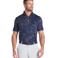 PUMA Men's MATTR Rose Print Golf Polo Shirt
