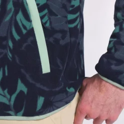 PUMA Men's Palm Tree Crew Fleece Pocket Half Zip Golf Mid Layer