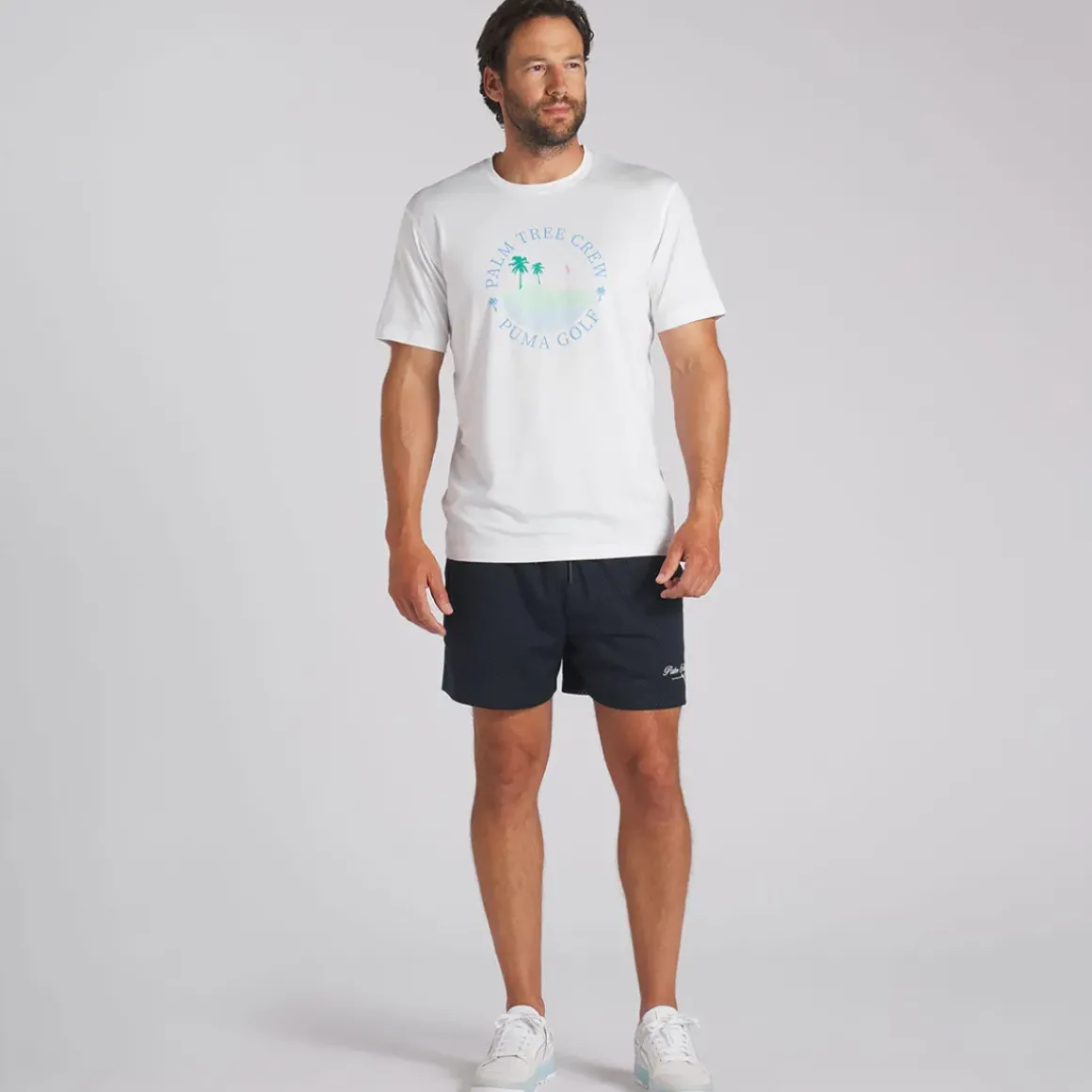 PUMA Men's Palm Tree Crew Island Golf T-Shirt