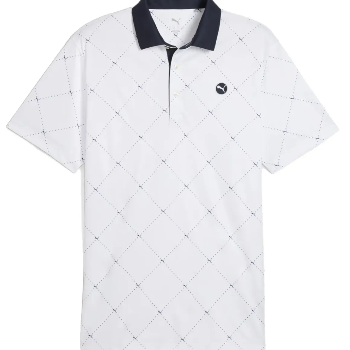 PUMA Men's Pure 2.0 Argyle Print Golf Polo Shirt