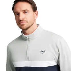 PUMA Men's Pure Colorblock Quarter Zip Golf Midlayer