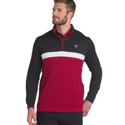 PUMA Men's Pure Colorblock Quarter Zip Golf Midlayer
