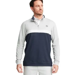 PUMA Men's Pure Colorblock Quarter Zip Golf Midlayer