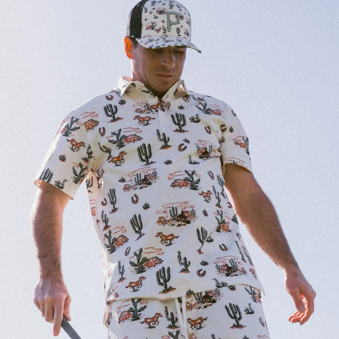 PUMA Men's Vented Wild West Golf Polo Shirt