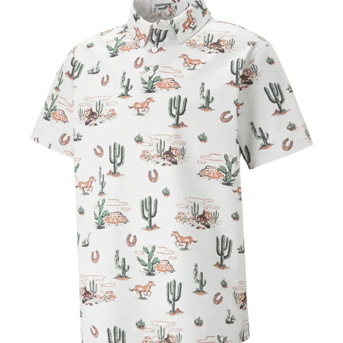 PUMA Men's Vented Wild West Golf Polo Shirt