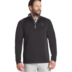 PUMA Men's Waffle Fleece Quarter Zip Golf Mid Layer
