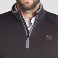 PUMA Men's Waffle Fleece Quarter Zip Golf Mid Layer
