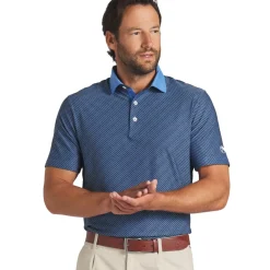 PUMA Men's X Arnold Palmer Jacquard Stripe Golf Polo Shirt