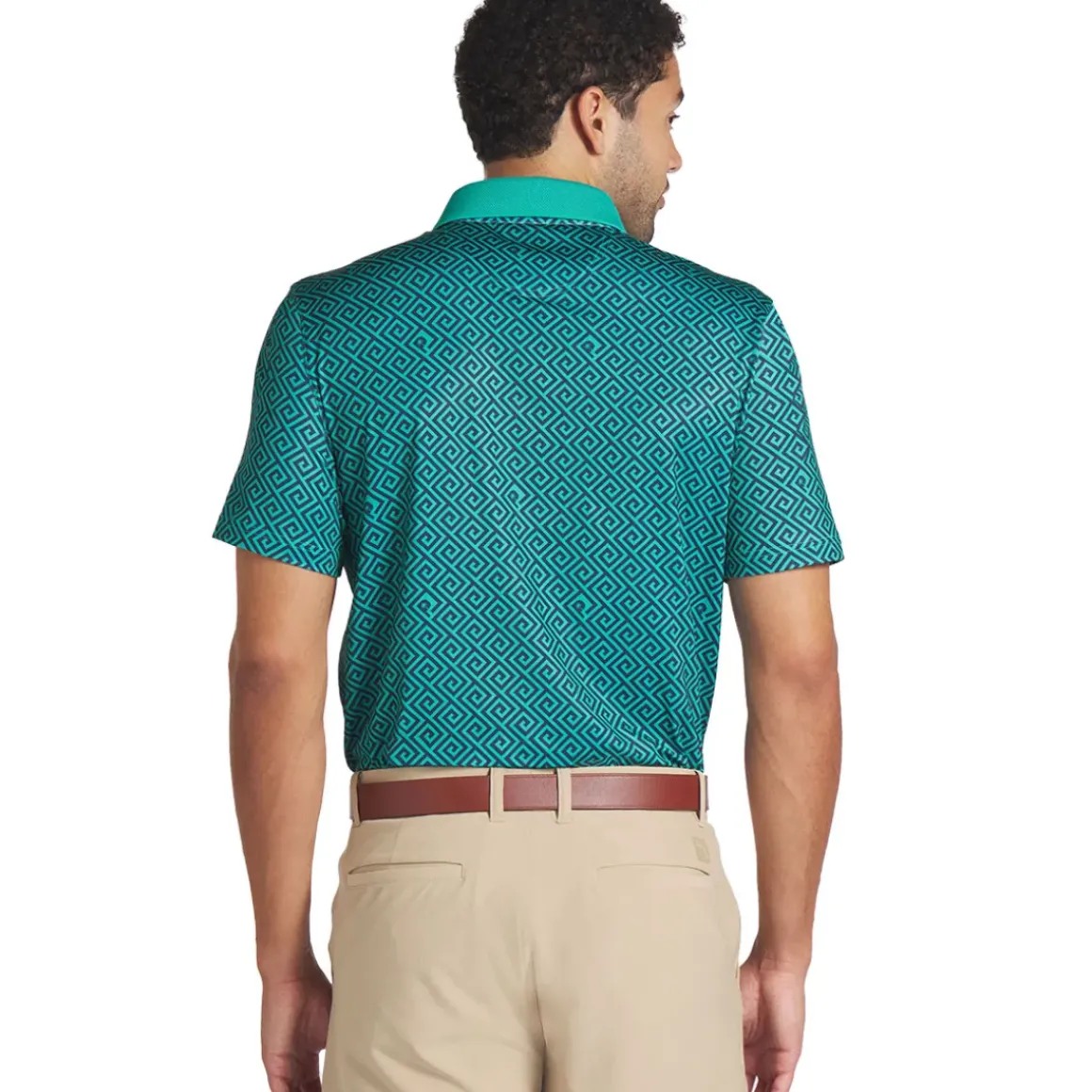 PUMA Men's X Palm Tree Crew Resort Golf Polo Shirt