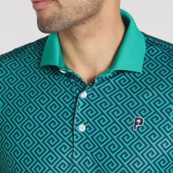 PUMA Men's X Palm Tree Crew Resort Golf Polo Shirt