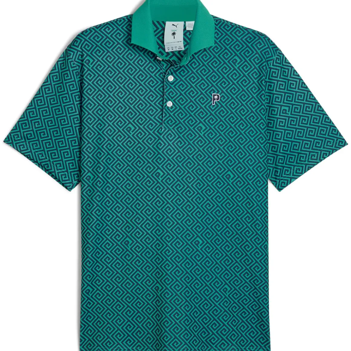 PUMA Men's X Palm Tree Crew Resort Golf Polo Shirt
