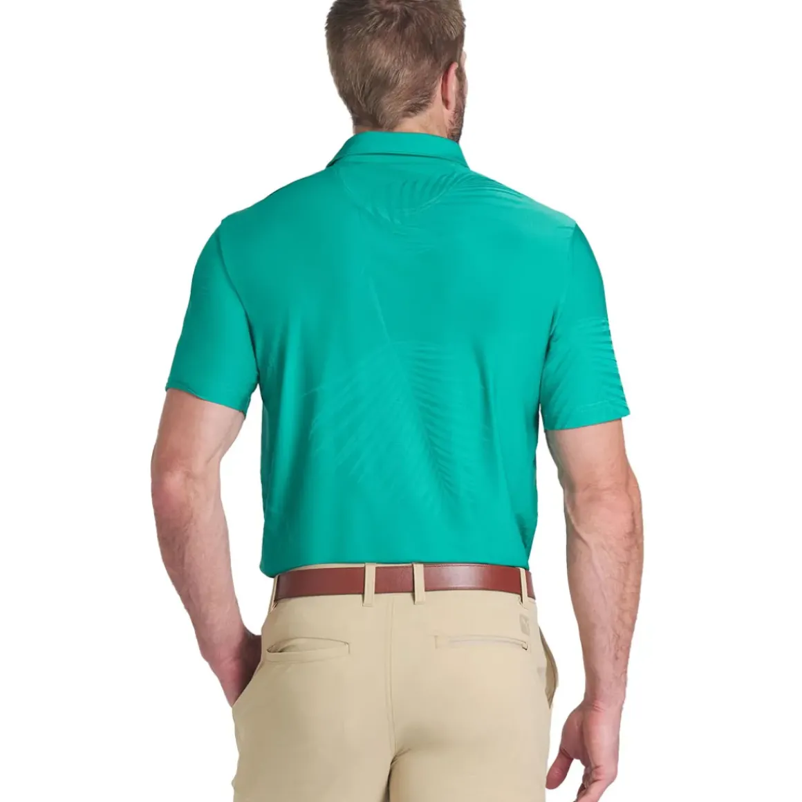 PUMA Men's X Palm Tree Cree Jacquard Golf Polo Shirt