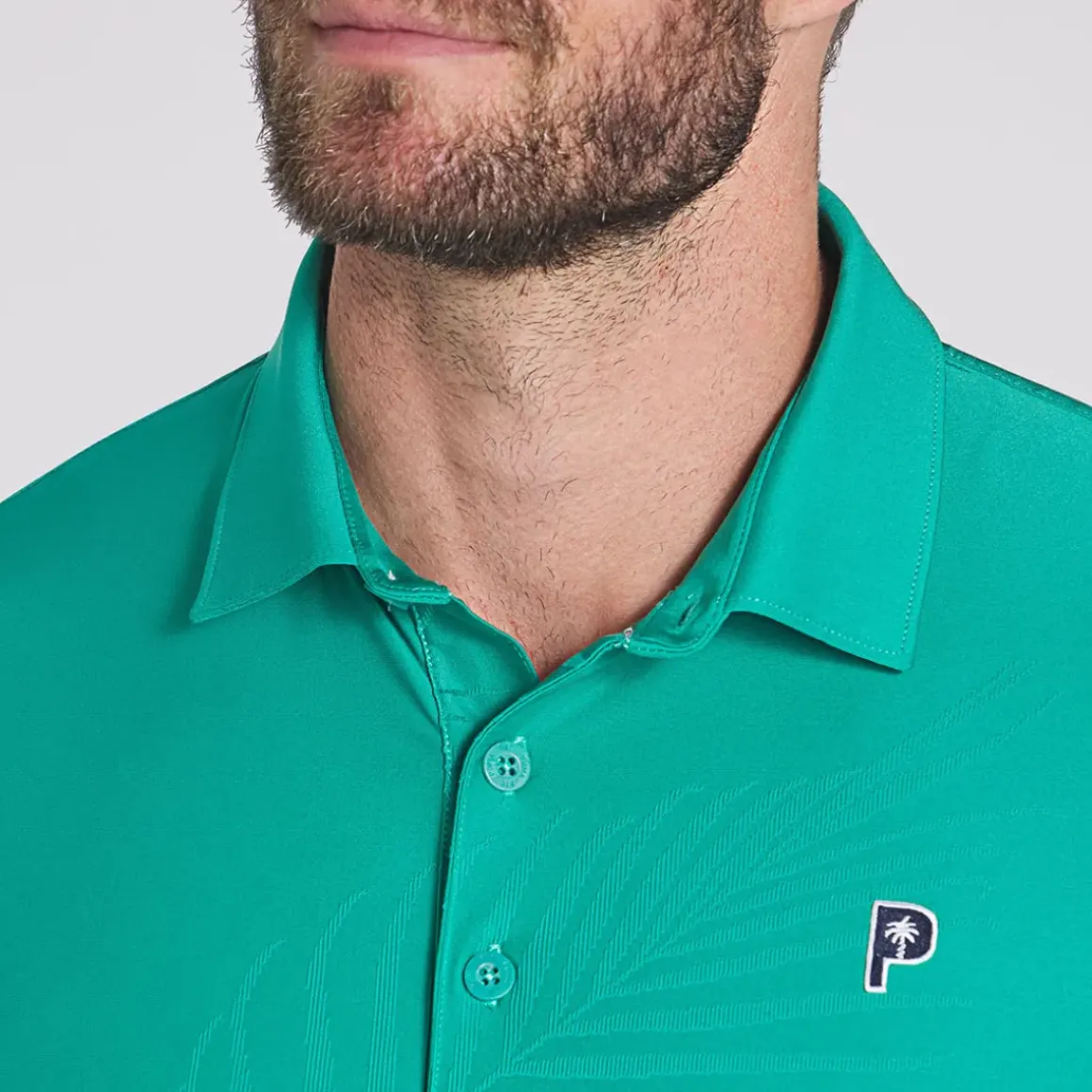 PUMA Men's X Palm Tree Cree Jacquard Golf Polo Shirt