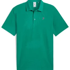 PUMA Men's X Palm Tree Cree Jacquard Golf Polo Shirt
