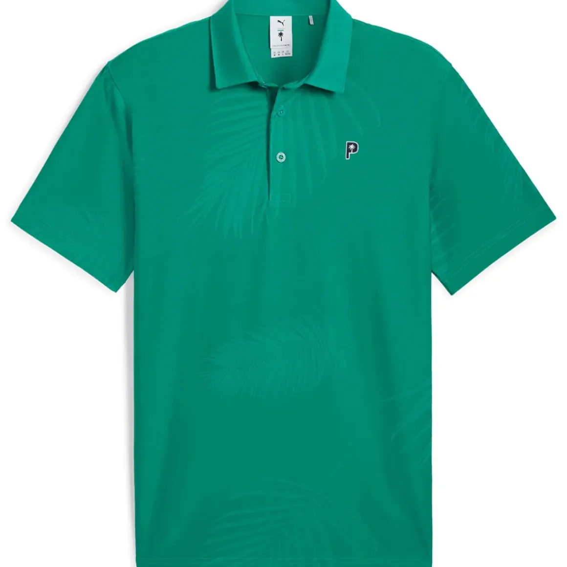 PUMA Men's X Palm Tree Cree Jacquard Golf Polo Shirt