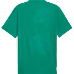 PUMA Men's X Palm Tree Cree Jacquard Golf Polo Shirt