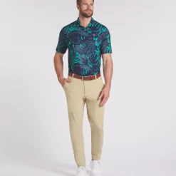 PUMA Men's X Palm Tree Crew Palm Glitch Golf Polo Shirt