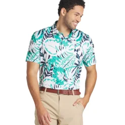 PUMA Men's X Palm Tree Crew Palm Glitch Golf Polo Shirt