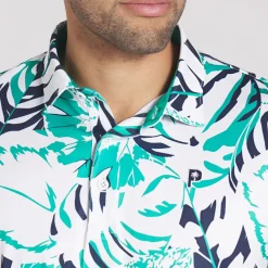 PUMA Men's X Palm Tree Crew Palm Glitch Golf Polo Shirt