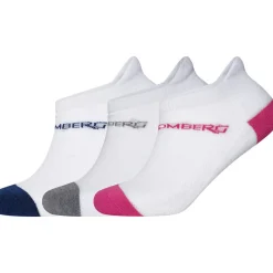 Stromberg Ladies No Show 3-Pair Pack Golf Socks