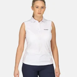 Stromberg Ladies Splatter Print Sleeveless Golf Polo Shirt