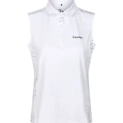 Stromberg Ladies Splatter Print Sleeveless Golf Polo Shirt
