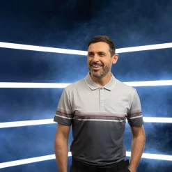 Stromberg Men's Colour Block Chest Stripe Golf Polo Shirt