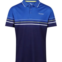 Stromberg Men's Colour Block Chest Stripe Golf Polo Shirt