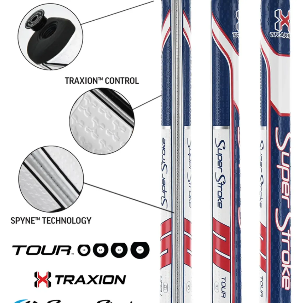 SuperStroke Traxion Tour Ultra Slim 1.0 Putter Golf Grip