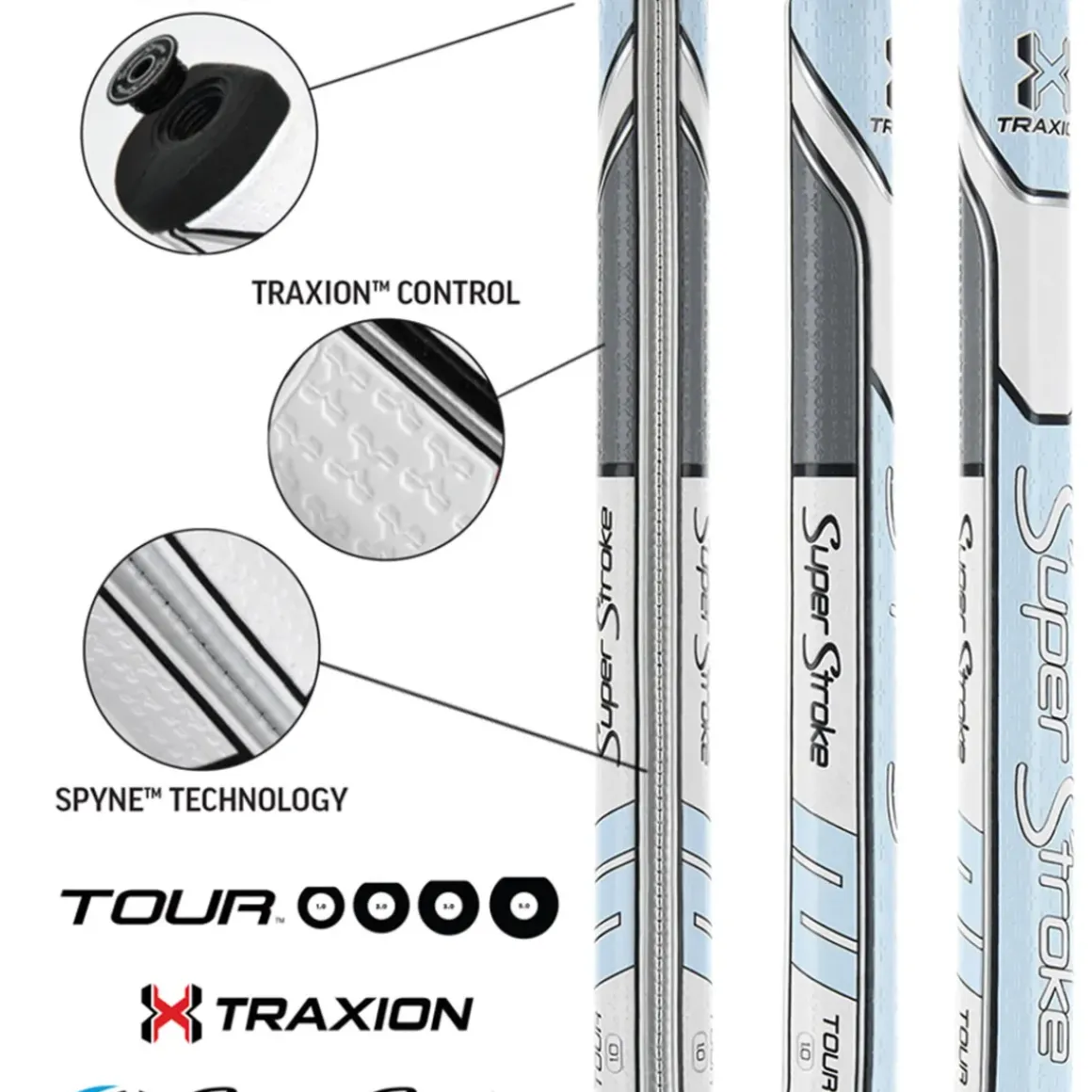 SuperStroke Traxion Tour Ultra Slim 1.0 Putter Golf Grip
