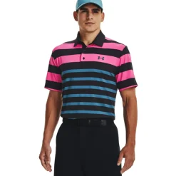 Under Armour Men's Playoff 3.0 Rugby YD Stripe Golf Polo Shirt